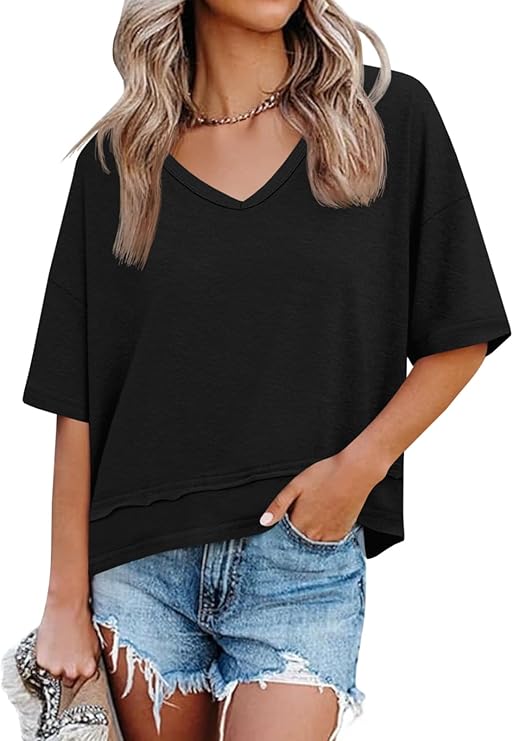 Womens Summer V Neck T Shirts
